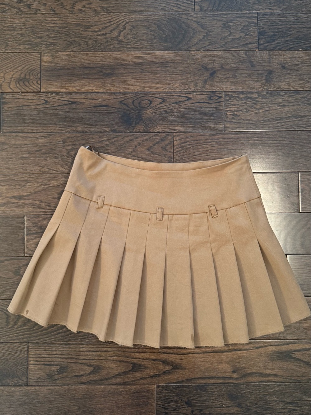 Zara Pleated Mini Skirt in Tan